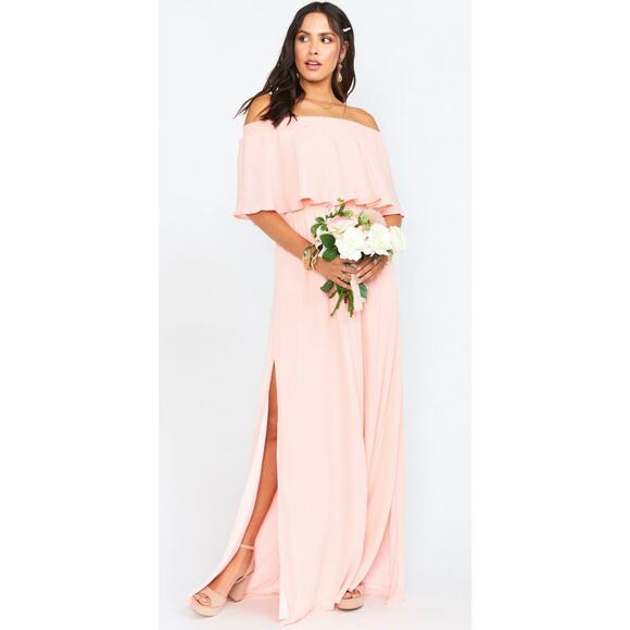 Show Me Your MuMu Strapless Off Shoulder Maxi Dress Pink Size XXS NEW - Picture 1 of 8